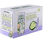 Aura Bora Lavender Cucumber Flavored Herbal Sparkling Water, Non GMO, Sugar Free, 72 Fluid Ounces (Pack Of 4)