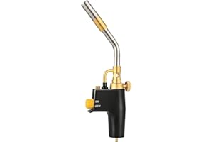 Propane Torch Head with Igniter, High Intensity Trigger Start Torch for Propane/Mapp/Map Gas, Welding Torch with Adjustable F