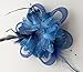 Coolr Fascinator Hair Clip Cocktail Headwear Flower Bridal Headpieces (Blue)