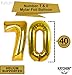 Gold 70th Birthday Decorations for Men Kit – Large, 40 Inch | Black and Gold Happy Birthday Banner with Mylar Star and Latex Balloons | Gold 70 Balloon Numbers for 70 Birthday Party Decorations Set