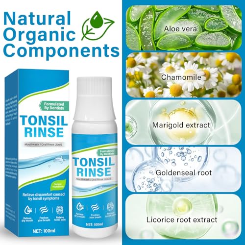 LBOYLOVE® Tonsil Stone Mouthwash, Tonsil Stone Remover Helps Remove Stones, Eliminate Bad Breath, Soothe Throat & Relieve Dry Mouth