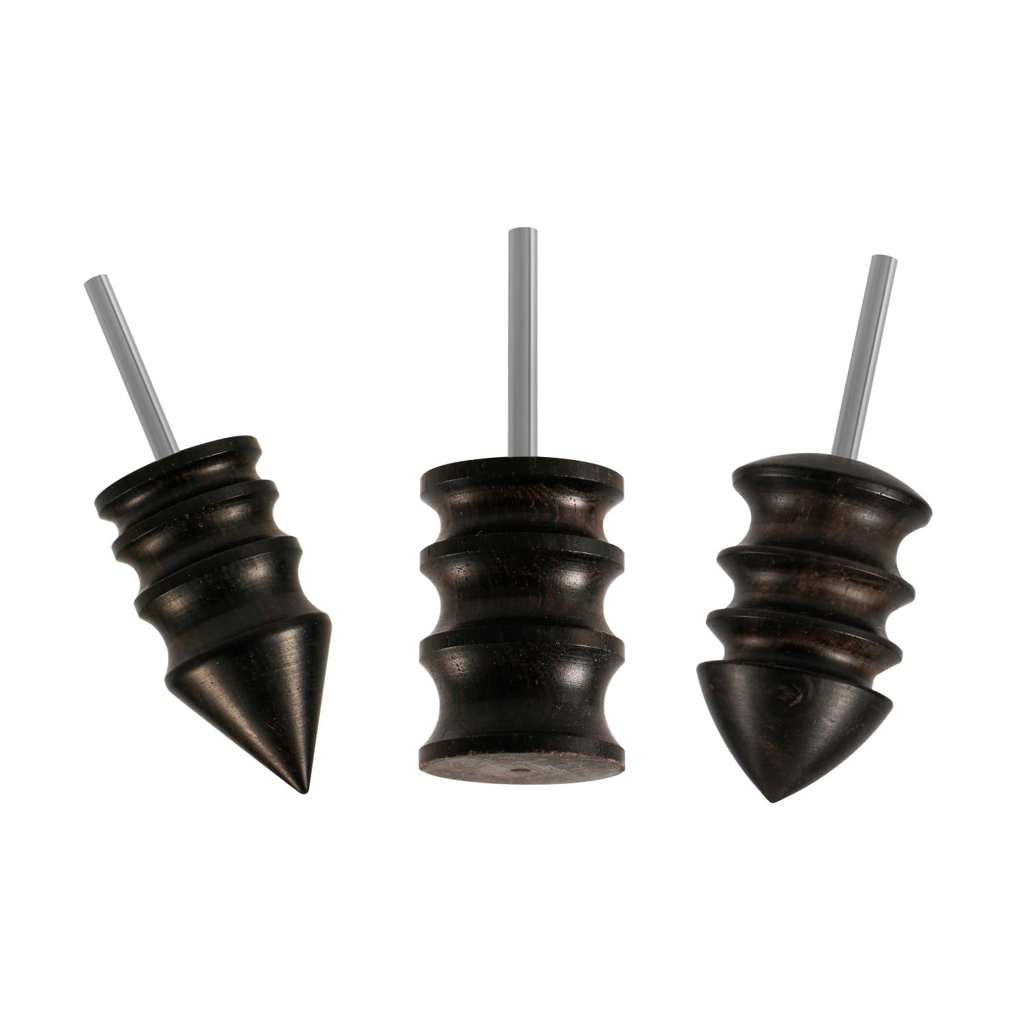 3pcs Leather Burnisher Bits for Rotary Tool, 3 Styles Leather Slicker Burnishing Pointed Tip, Leather Burnisher Polished Head Burnishing Machine Accessories for Leather Craft Edges
