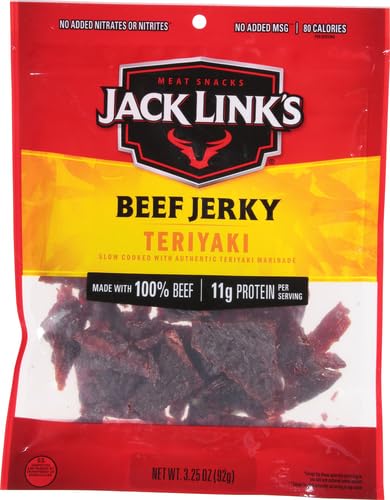 JACK LINK BEEF JERKY, TERIYAKI, 3.25 OZ