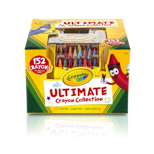 Crayola Ultimate Crayon Collection; 152 Colours, Durable Caddy Case, Sharpener,  School and Craft Supplies, Gift for Boys and Girls, Kids, Ages 3,4, 5, 6 and Up, Holiday Toys, Stocking Stuffers, Arts and Crafts