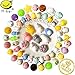 Mochi Squishy Toys, M-Gigi Kawaii Squishys 30 Pcs Mini Squishies Mochi Animals Stress Toys Panda Squishy Cat Stress Reliever Anxiety Toys PLUS BONUS Stickers Come With the Squishys For Children Adults