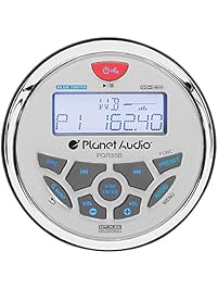 Planet Audio PGR35B IPX6 Rated, Bluetooth, Digital Media MP3 / WMA / USB / AM/FM Compatible, Weather-Proof Marine Stereo, (No CD Player)