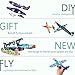Smilkat Glider Plane Party Favors - 12 New Models 24 Pack 8 inch Flying Styrofoam Airplanes, Easy Assembly, Kids Toy for Birthday Party, School Classroom Rewards Carnival Prizes