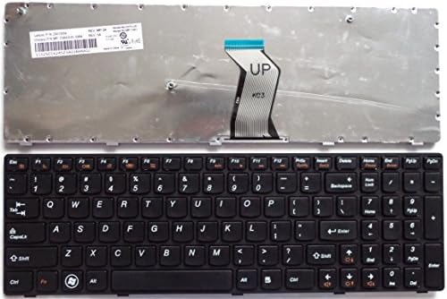 GZEELE Laptop replacement keyboard for IdeaPad B570 Z565 Z560 Z570 Z575 V570A V570G B575 B590 Black Keys Black Frame
