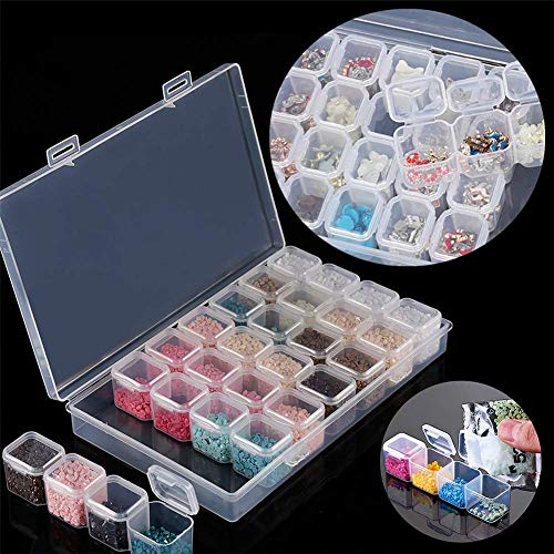 5 Diamond+Embroidery+Plastic+Containers+Adjustable