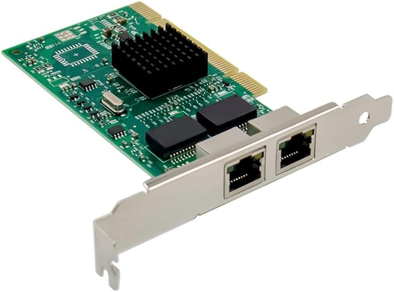 Frefgikty 82546EB PRO 1000MT PCI Gigabit Dual-Port Network Card 8492MT PC