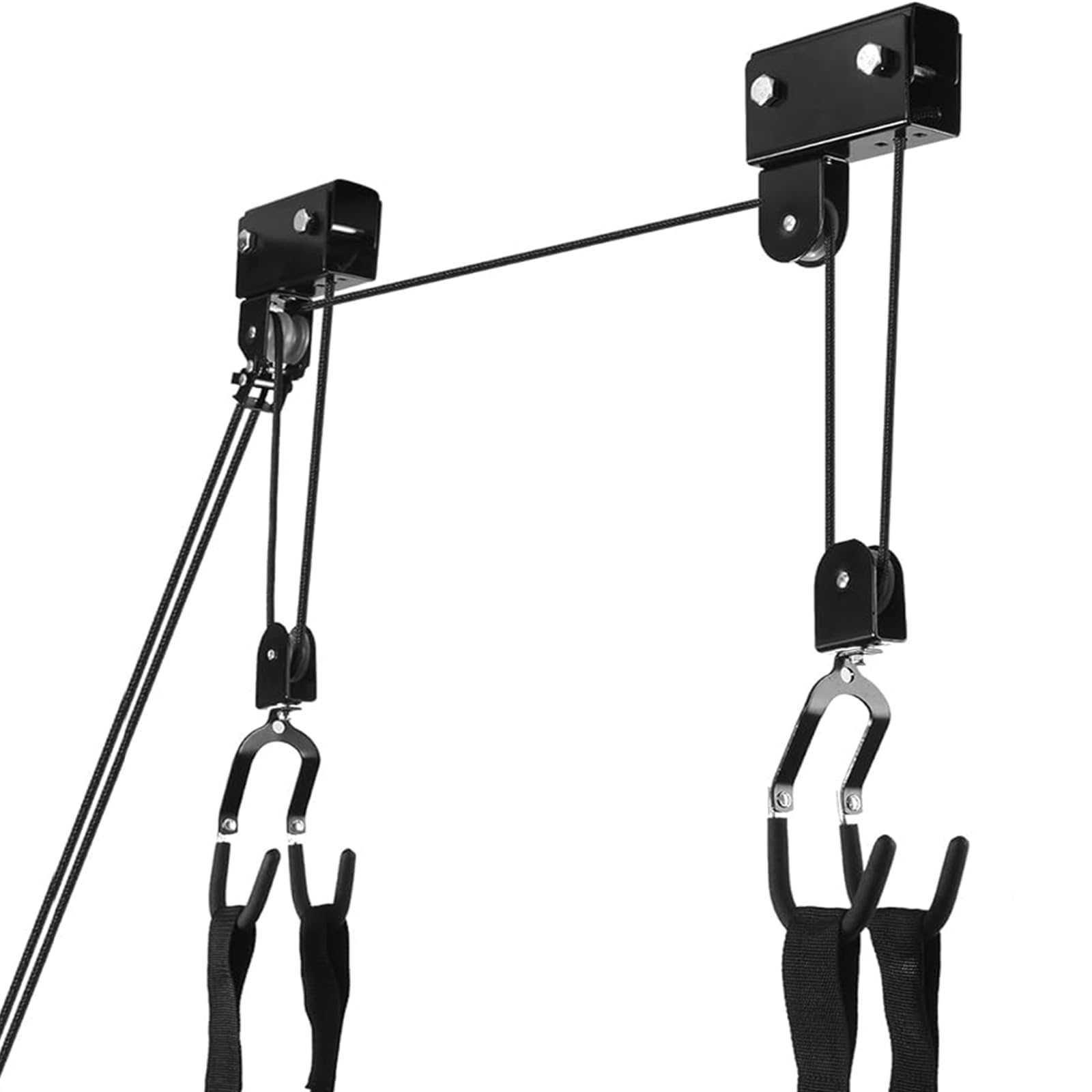 Photo 1 of LINGVUM Kayak Hoist Lift Garage Storage with 125lb Capacity Overhead Pulley System for Kayak, Canoe, Bike, Ladder, Paddleboard, Black