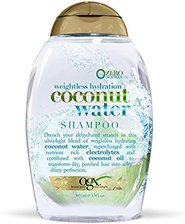 OGX Weightless Hydration Coconut Water Shampoo, 13 fl. oz. - Pack of 5
