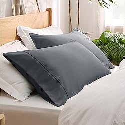 Bedsure Queen Pillow Cases Set of 2 - Dark Grey