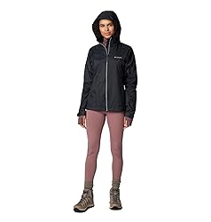 Columbia Womens Switchback IV Rain Jacket, Black, 1X