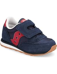 Saucony Jazz Hook & Loop Sneaker (Toddler/Little Kid), Navy/Red, 8 M US Toddler