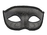 Coddsmz Couple Masquerade Metal Masks Venetian Halloween Costume Mask Mardi Gras Mask (Black+Black)