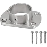 316 Stainless Steel Oblong Base Flange for 2" (50.1mm) OD Tubing - Heavy Duty Marine Grade Handrail Railing Fitting, Oval Post Base with 4 Mounting Holes for Boat, Deck, and Staircase Rails