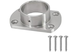 TOP HARDWARE Stainless Steel 316 Grade Oblong Base Flange for 2" (50.1 mm) OD Tube Post