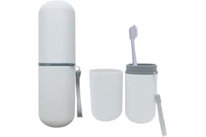 HEIPINIUYE Toothbrush Travel Case, Travel Toothbrush Holder Portable Toothbrush Toothpaste Storage Container for Traveling Business Camping School Bathroom