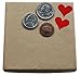 Royal Green Red Heart Sticker Envelopes Seal - Decorative Labels for Stationery, Paperwork and Arts Permanent Adhesive - 200 Pack