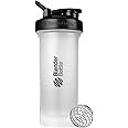 BlenderBottle Classic V2 Shaker Bottle Perfect for Protein Shakes and Pre Workout, 45-Ounce, Clear/Black