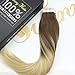 Sunny 20inch Balayage Ombre Human Hair Extensions Chocolate Brown Mixed Bleach Blonde Remy Tape in Hair Extensions Human Hair 20pcs/50g