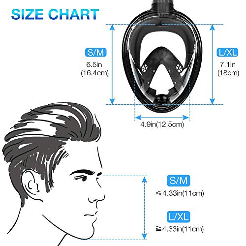 image for FEIYU CREATIVE Anti-UV Snorkel Mask Diving Mask for Adults & Kids, 180