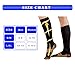 Graduated Copper Compression Sock Anti Fatigue Knee High Socks 6 Pairs Pain Ache Relief Stockings-15-20 mmHg (All Black, XXL)