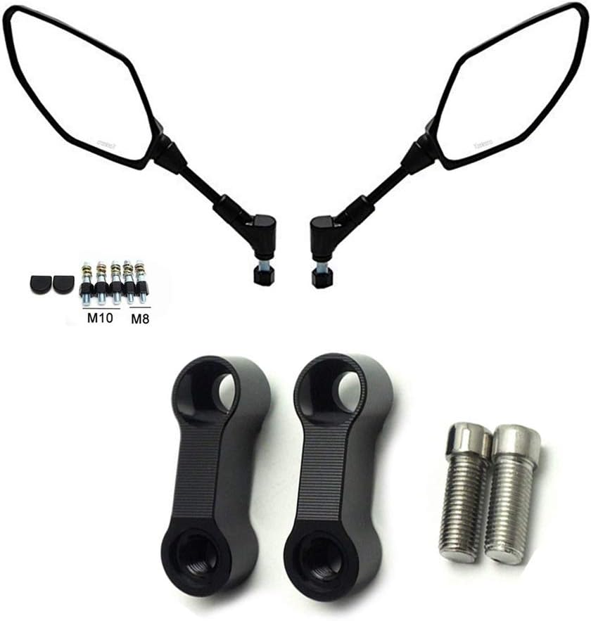 Motorcycle Mirrors Fits FZ 07 FZ 09 Mirrors & Mirror Riser Extender MT07 MT09