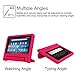 Fintie Shock Proof Case for Amazon Fire (Previous 5th Generation, 2015 7 inch) - Kiddie Series Light Weight Convertible Handle Stand Kids Friendly Cover, Magenta