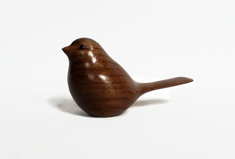 Love Bird Wood Carving, Bird Shelf Sitter Handmade