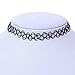 Kingfansion Stretch Gothic Tattoo Henna Choker Hippy Pendant Necklace Elastic 80s 90s (Black)