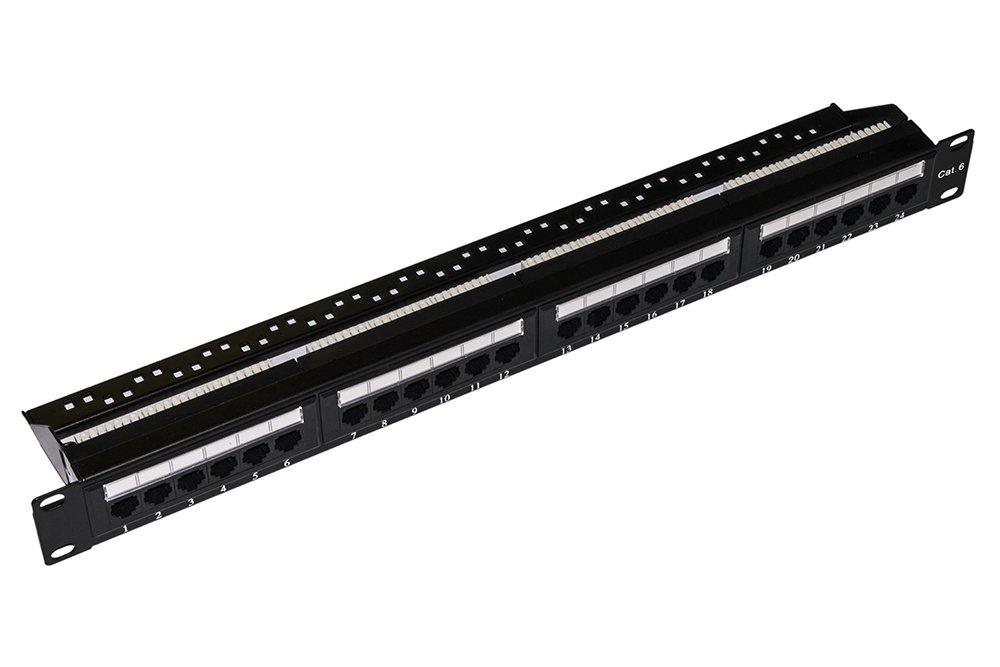 Patch Panel 24 Porte Non Schermato Utp Cat.6 8 Poli Rack 19