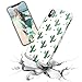 Fingic iPhone XS MAX Case,iPhone XS MAX Cactus Case,Fashion Cute Girly Design Case for Women Girl Slim Shockproof Glossy Soft Silicone Rubber TPU Cover Phone Case For iPhone XS Max6.5 inch,White/Green