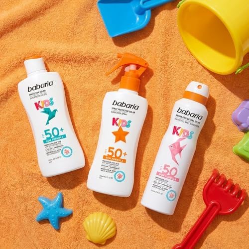 - Névoa de protetor solar infantil SPF50 UVA-UVB e infravermelho, propriedades hidratantes, contém aloe vera, à prova de água, vegan, unissex - 200 ml