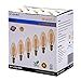 Emotionlite LED Light Bulbs, Dimmable Candelabra Bulbs, E12 Base, Amber Yellowish, Chandelier Light, Ceiling Fan Bulb, 40W Equivalent, 4W, 2200K, 300LM, 6 Pack