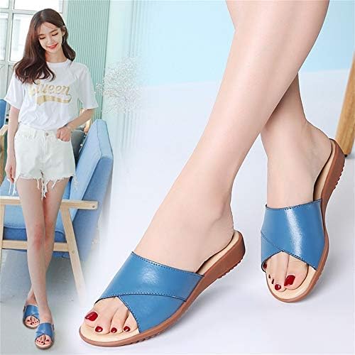 スリッパ女性の夏レザーフラットヒールノンスリップフラットボトムサンダル妊娠中の母親が野生ののぞき見つま先の靴を履く B0nzzqrl 3 191円 人気海外一番 100 品質保証 全品送料無料 即日出荷 Sale開催中