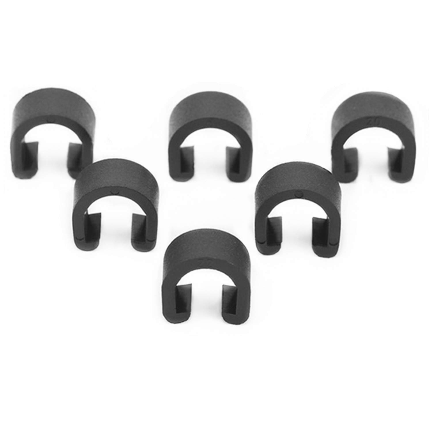 PPX Pack of 50 Plastic C-Clip Bicycle Pull Fastening Clamp Brake Line Mounting Frame