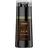Bupposes Natural brown Hair Color Shampoo for Dark, Hair Dye Instant 3 in 1, Instant Dye Shampoo for Men & Women, 1pcs Dark Brown. 