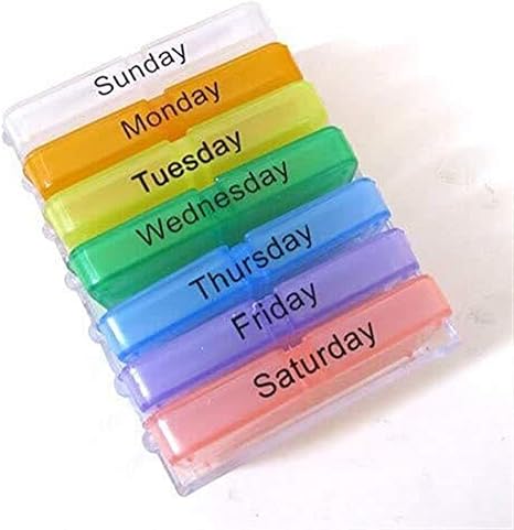 MXueei Süßigkeiten-Organizer-Box, wöchentliche Aufbewahrung für 7 Tage