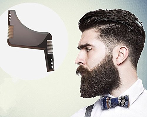 Hot 1PCS High Quality Beard Shaping Styling Template PLUS Beard Comb All-In-One Tool ABS Comb for Hair Beard Trim Template