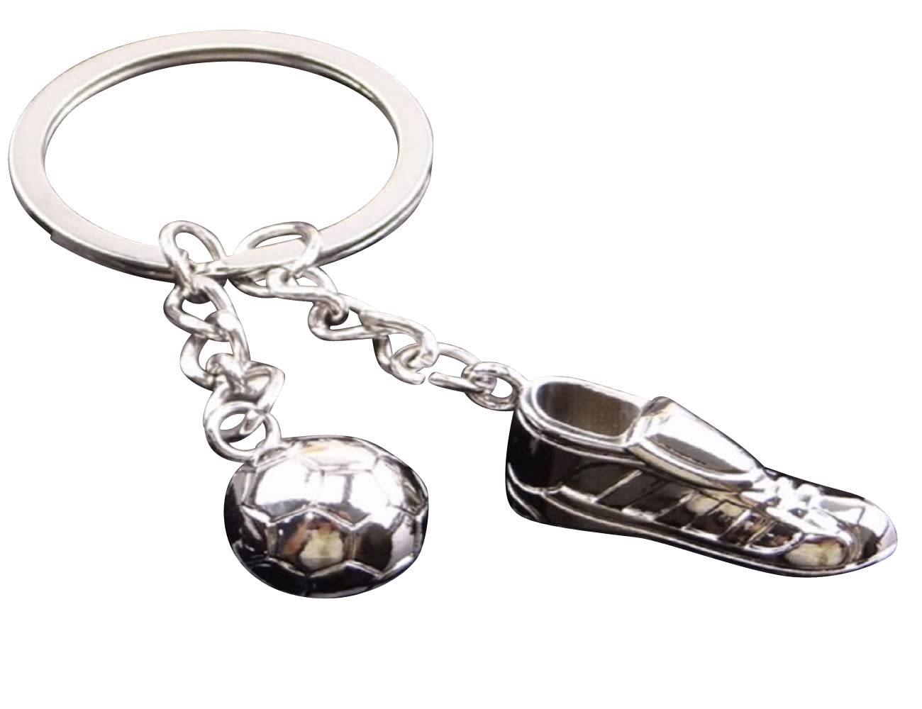 Sportigo ® soccer keychain soccer shoe with ball/soccer player fan gift