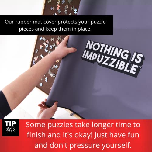 Large Wooden Puzzle Table Fits 1500 Pieces, Portable Jigsaw Puzzle