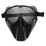 Sportty New Airsoft BB Gun Paintball Mesh Face Goggle Full Face Protect Black Mask Skull