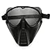 Sportty New Airsoft BB Gun Paintball Mesh Face Goggle Full Face Protect Black Mask Skull
