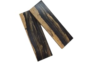 DOC OF ALL TRADES Black and White Ebony Knife Scales