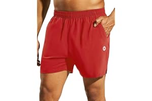 Nepest Men's 5’’ Athletic Running Shorts with Pockets, Lightweight Quick Dry Gym Workout Training No Liner Shorts
