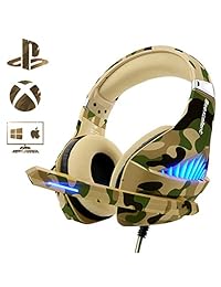 Auriculares de gaming para PS4 Xbox One con micrófono