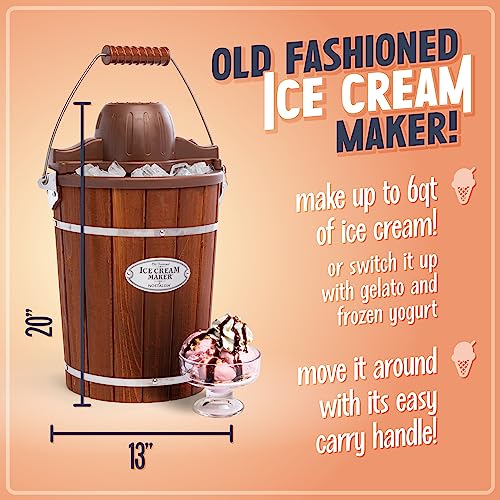 Nostalgia Electric Ice Cream Maker Old Fashioned Soft Serve Ice Cream