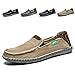 Men's Slip on Deck Shoes Loafers Canvas Boat Shoe Non Slip Casual Loafer Flat Outdoor Sneakers Walking